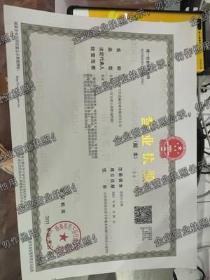 济南市历下区虎赢台球有限责任公司 营业执照图样
