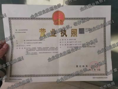 济南市嘉年华商务会馆有限公司 营业执照图样